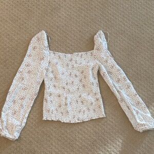 Cupcakes & Cashmere White Floral Blouse